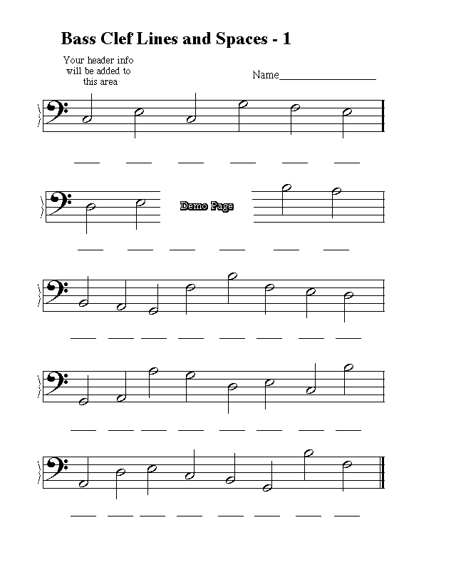 blank sheet music treble clef. Treble Clef: C Position