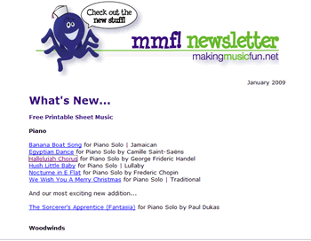 Making Music Fun Newsletter